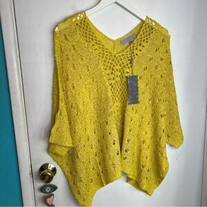 Pretty Angel crochet oversized sweater beautiful color mustard yellow